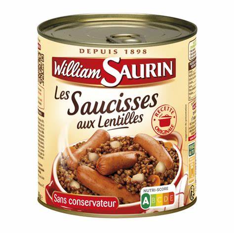 William Saurin Lentils/Sausage 840g