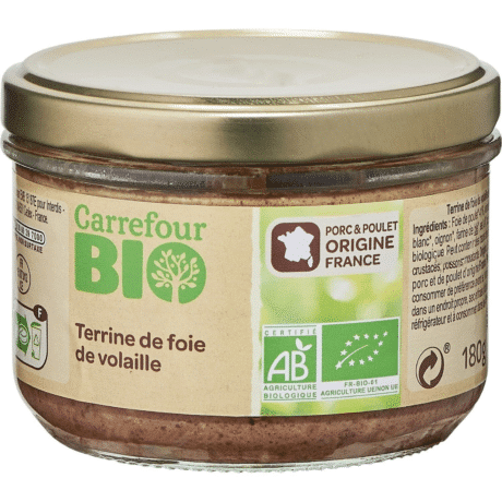 Carrefour bio Chicken Terrine 180G