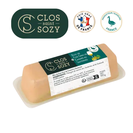 Bloc Foie Gras Sauterne 110g Mi Cuit Saint Sozy