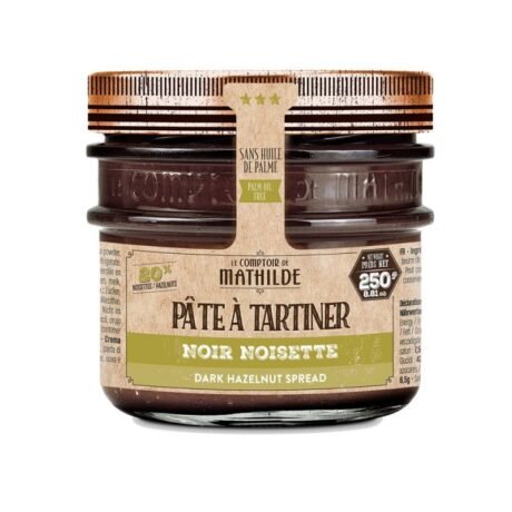 comptoir de mathilde black hazelnut spread