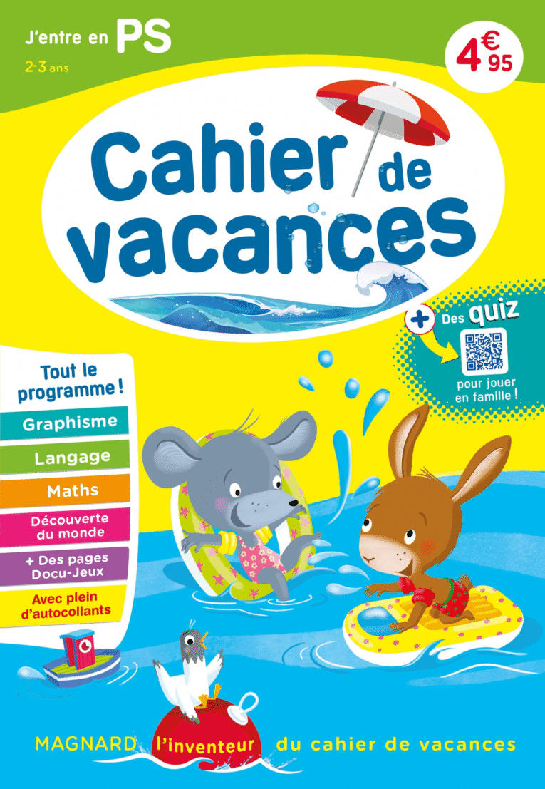 Cahier de vacances 2-3ans