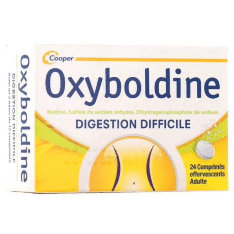 Oxyboldine digestion difficile 24 effervescent tablets