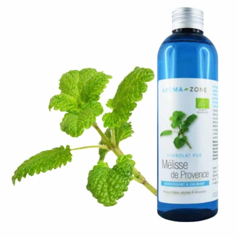 Bottle of Organic Hydrolat de Mélisse – Lemon Balm Floral Water from Provence