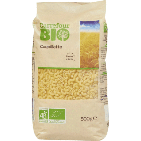 Carrefour Organic Coquillette 500G