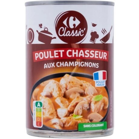 CARREFOUR poulet chasseur chicken mushroom stew