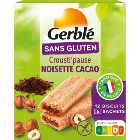gerblé croustipause gluten-free hazelnut 125g