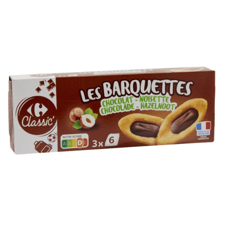 Carrefour Chocolate Barquette 120G
