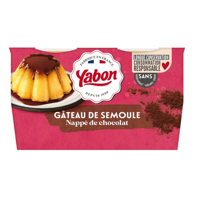 Yabon Semolina Cake Chocolate 4x125G