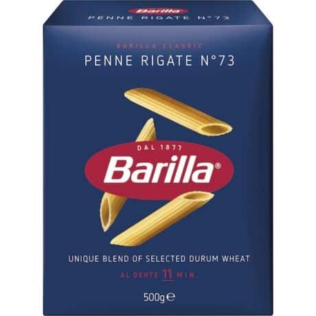 barilla penne rigate 500 g made in italy