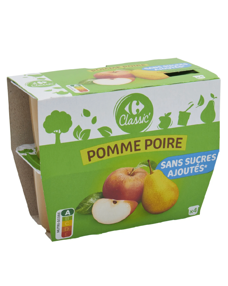Carrefour Apple Pear Puree 4x100G