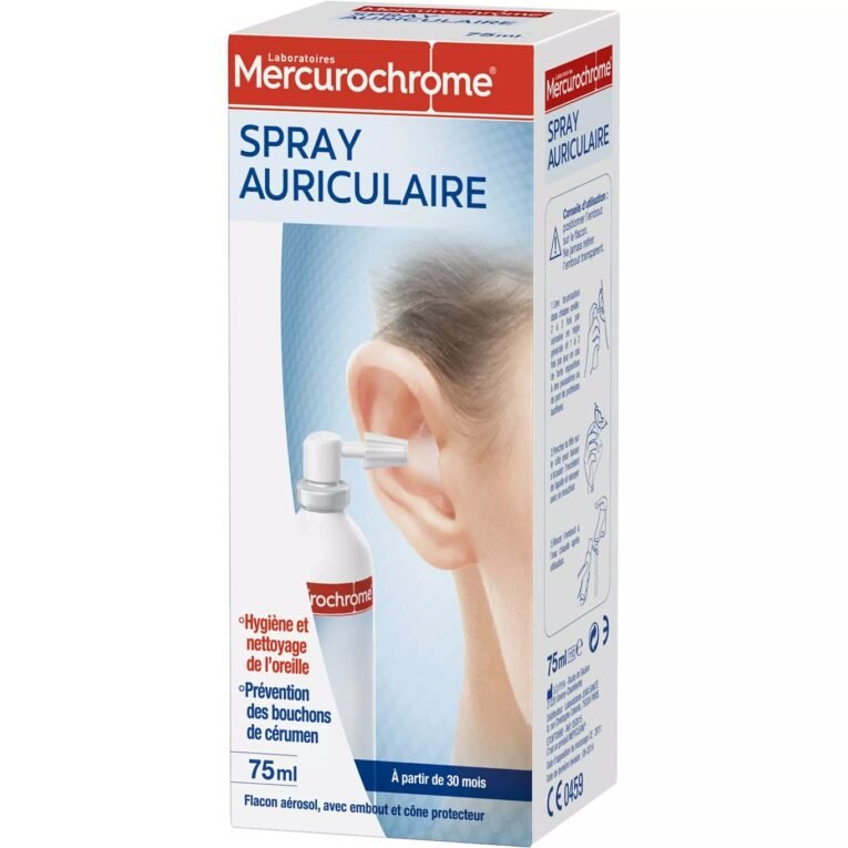 mercurochrome spray auriculaire isotonic solution