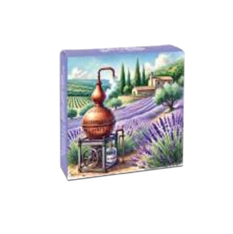 SAVONNERIE de nyons lavender soap in ALAMBIC design cardboard