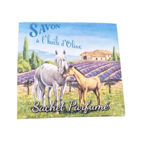 savonnerie de nysons scented sachet farm and horse design