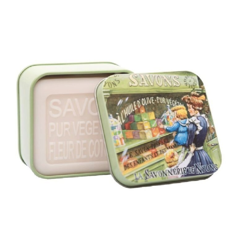 savonnerie de nyons mother and child design tin box