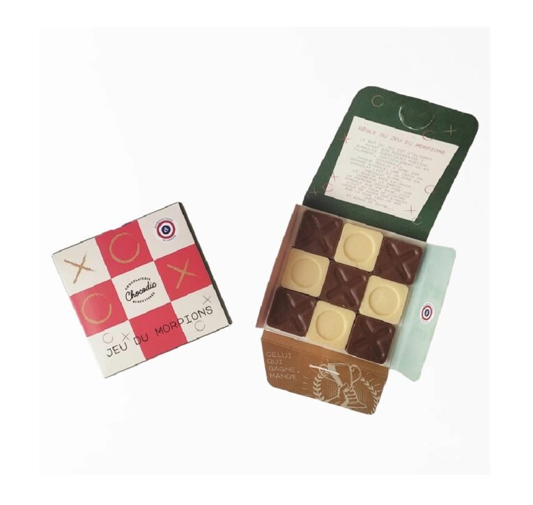 Original chocolate tic-tac-toe game by Chocodic.