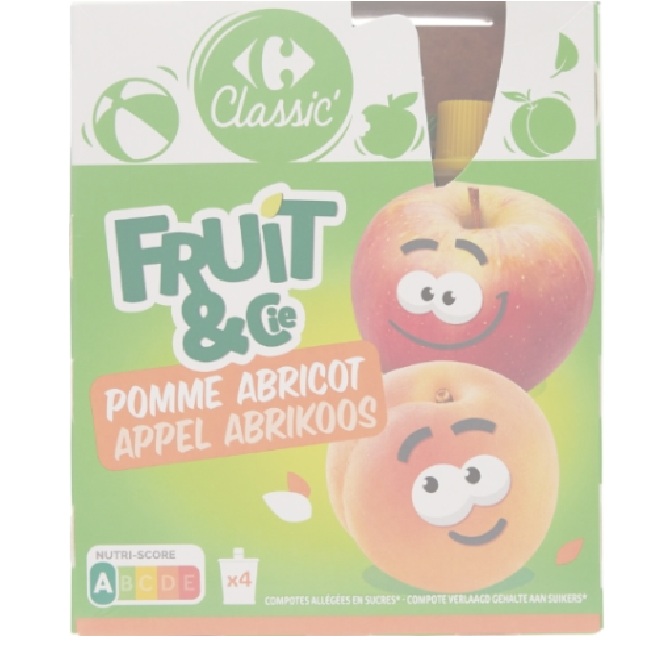 cARREFOUR APPLE APRICOT PUREE