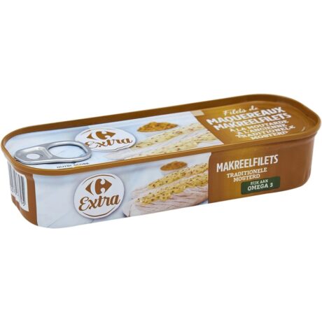 Carrefour Wholegrain Mustard Mackerel fillets 169G